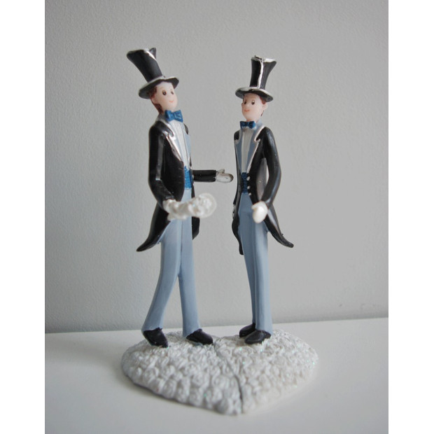 Figurine gâteau mariage gay
