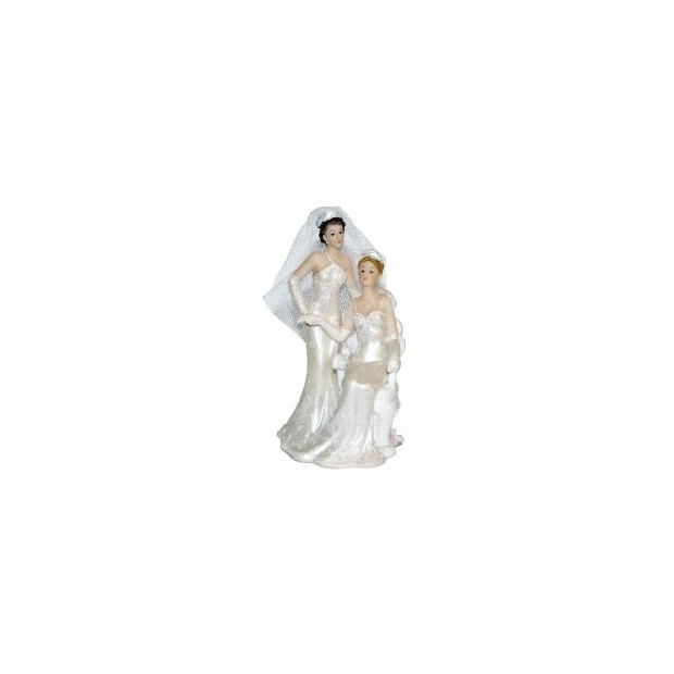Figurine gâteau mariage lesbien