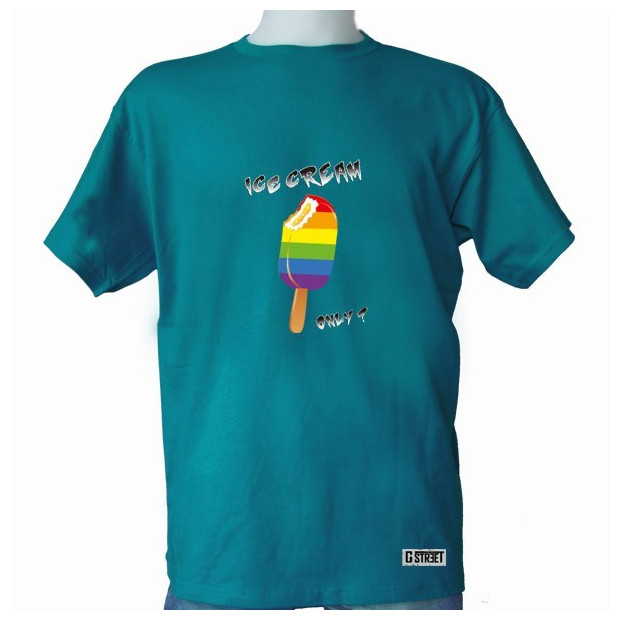 T shirt gay lesbien Ice cream Only glace arc en ciel
