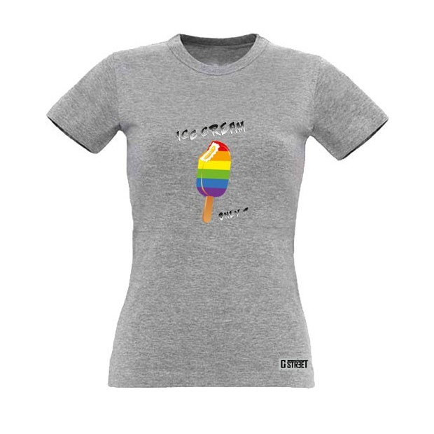 T shirt gay lesbien Ice cream Only glace arc en ciel