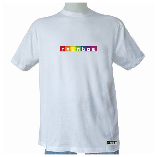 T shirt gay lesbien cube rainbow
