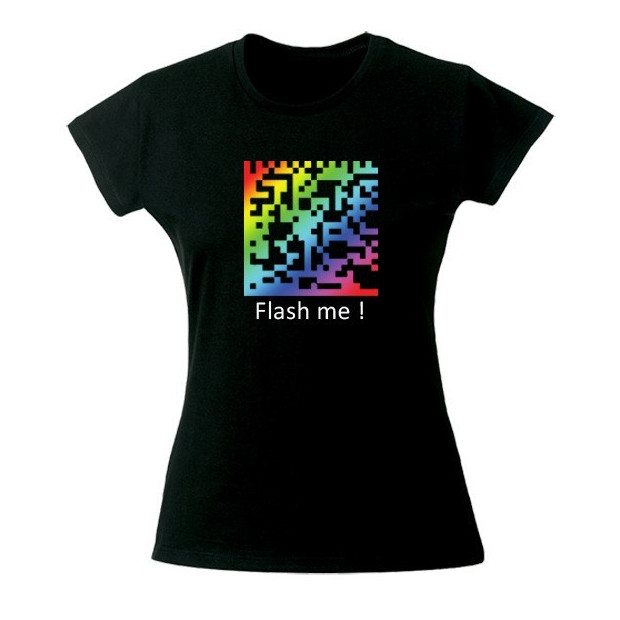T Shirt Flash me ! QR code gay lesbien