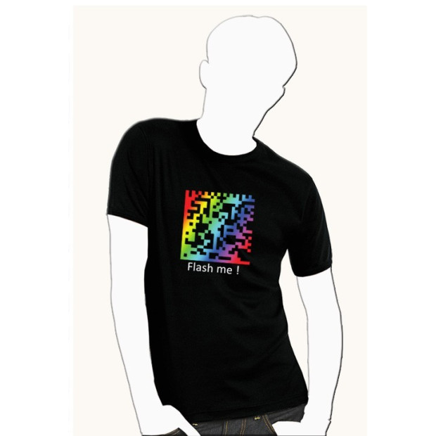 T Shirt Flash me ! QR code gay lesbien