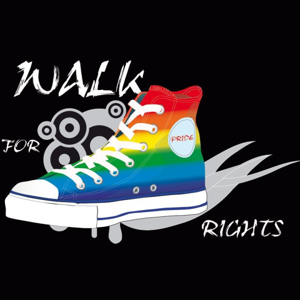 T shirt gay lesbien Walk For Rights