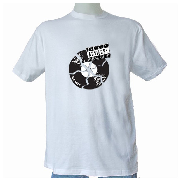 Tee shirt Vintage avec un disque rétro cassé