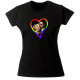 Tee shirt coeur rainbow