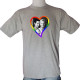 Tee shirt coeur rainbow