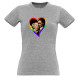 Tee shirt coeur rainbow
