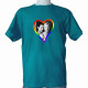Tee shirt coeur rainbow
