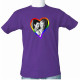 Tee shirt coeur rainbow