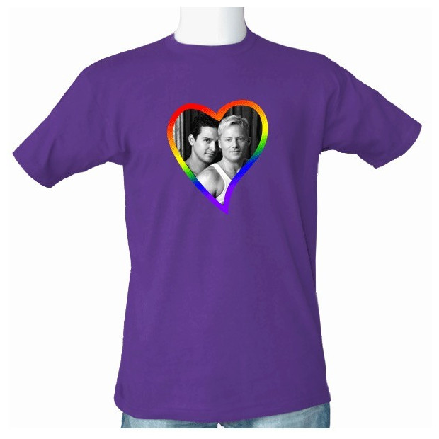 Tee shirt coeur rainbow