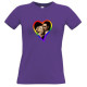 Tee shirt coeur rainbow