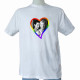 Tee shirt coeur rainbow