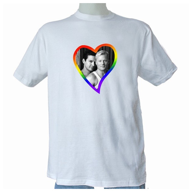 Tee shirt coeur rainbow