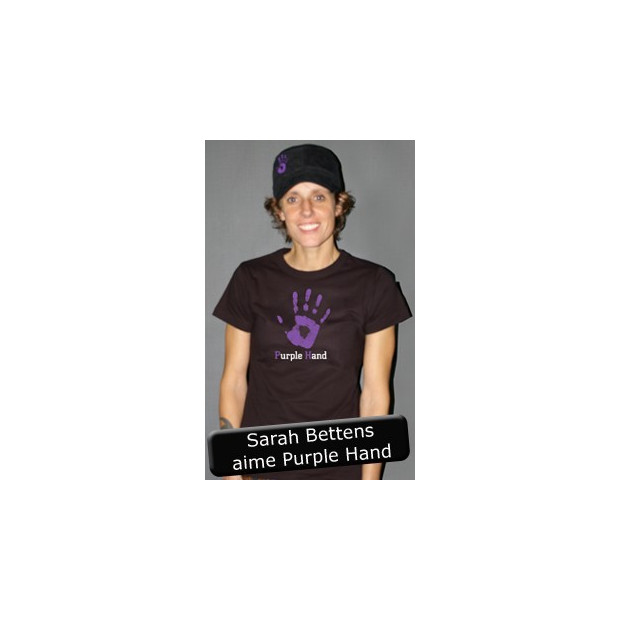 T shirt Purple Hand