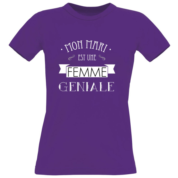 T shirt LESBIEN Mon mari est une Femme géniale