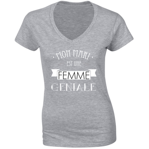 T shirt LESBIEN Mon mari est une Femme géniale