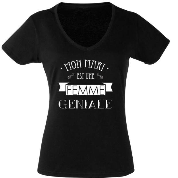T shirt LESBIEN Mon mari est une Femme géniale