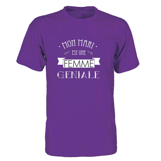T shirt LESBIEN Mon mari est une Femme géniale