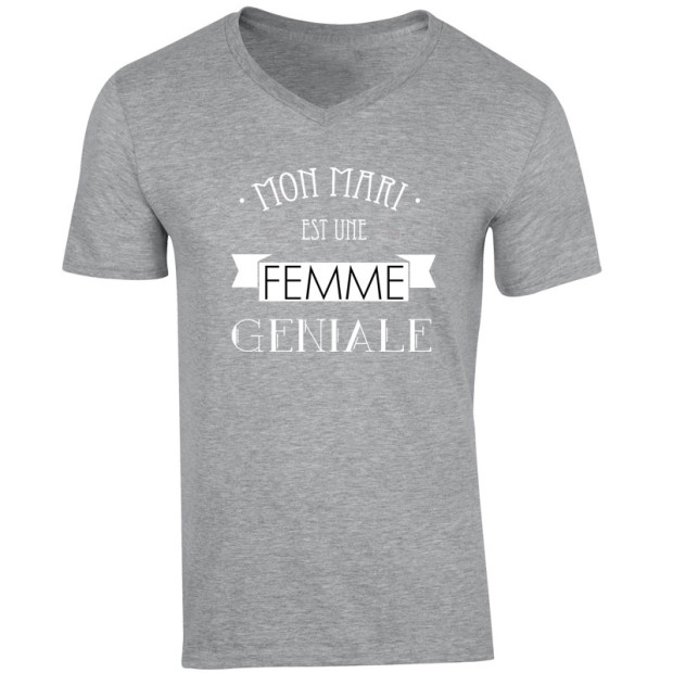 T shirt LESBIEN Mon mari est une Femme géniale