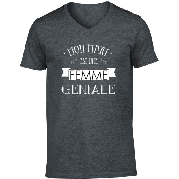 T shirt LESBIEN Mon mari est une Femme géniale