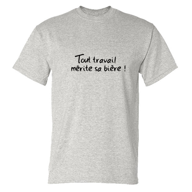 Tee shirt homme jeu de mot bière