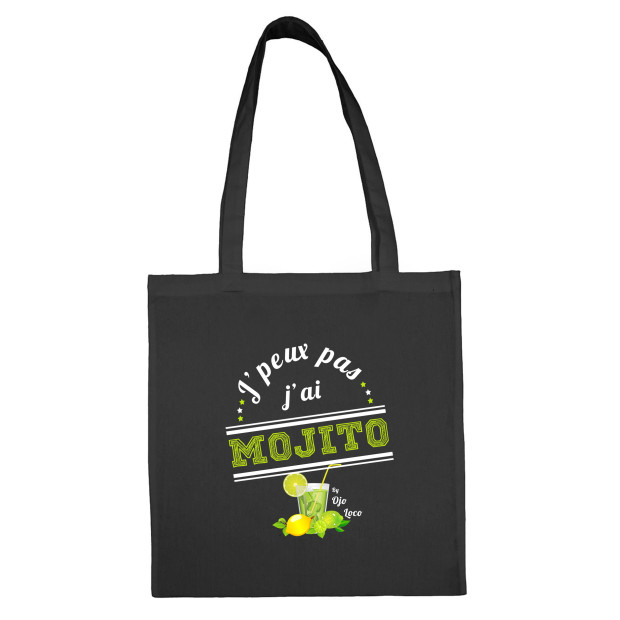 Sac toile Tote bag J'peux pas j'ai Mojito