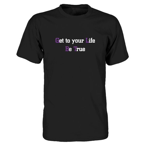 T shirt Get your Life Be True de la marque Gay et Lesbienne Purple Hand