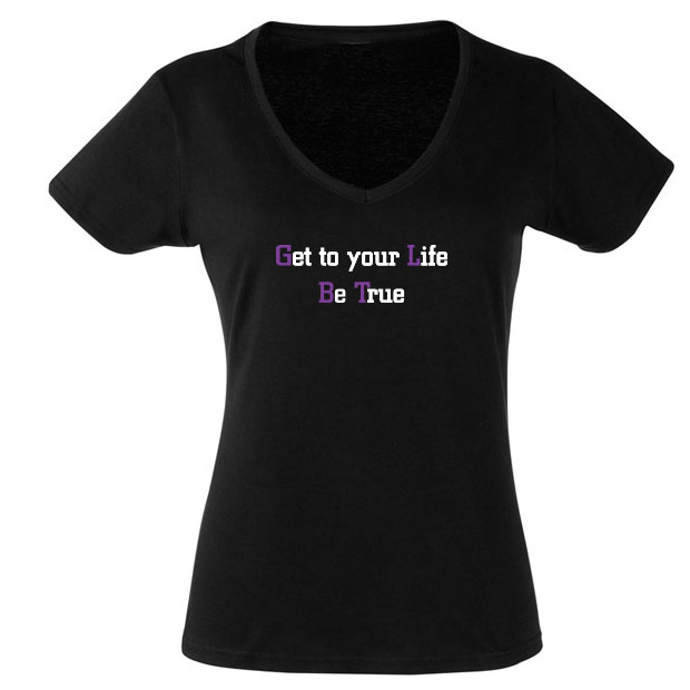 T shirt Get your Life Be True de la marque Gay et Lesbienne Purple Hand