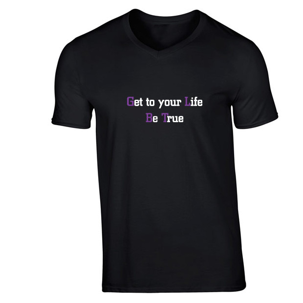 T shirt Get your Life Be True de la marque Gay et Lesbienne Purple Hand