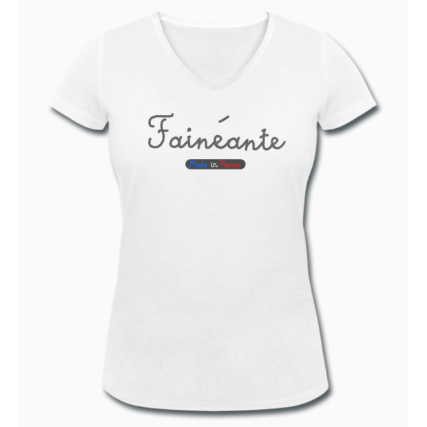 Tee shirt drôle Fainéant Président Emmanuel Macron