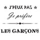 Tee shirt Je préfère les garçons