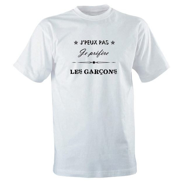 Tee shirt Je préfère les garçons