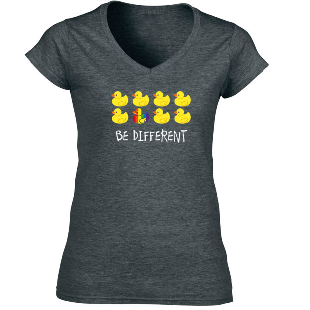 tee shirt lesbien col V Be Different