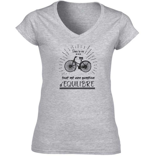 T SHIRT phrase femme vélo