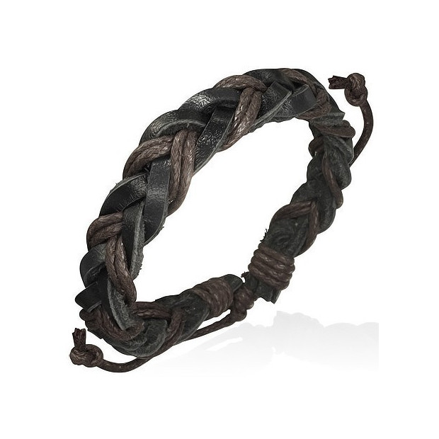Bracelet Tresse noir/marron