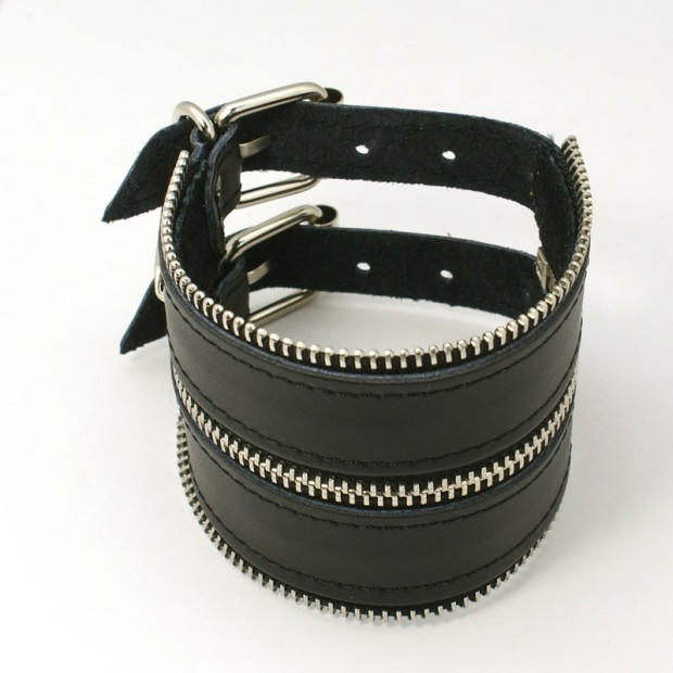 Bracelet double boucle fermeture éclair