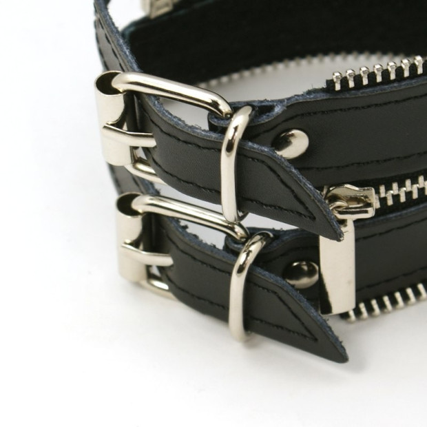 Bracelet double boucle fermeture éclair