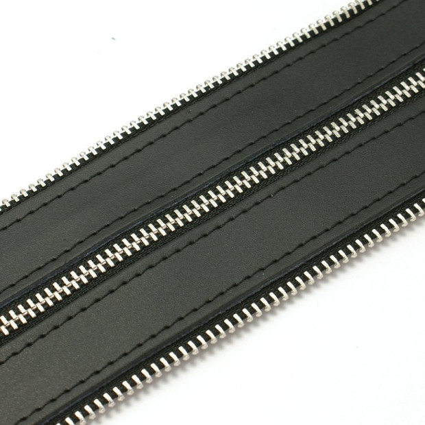 Bracelet double boucle fermeture éclair