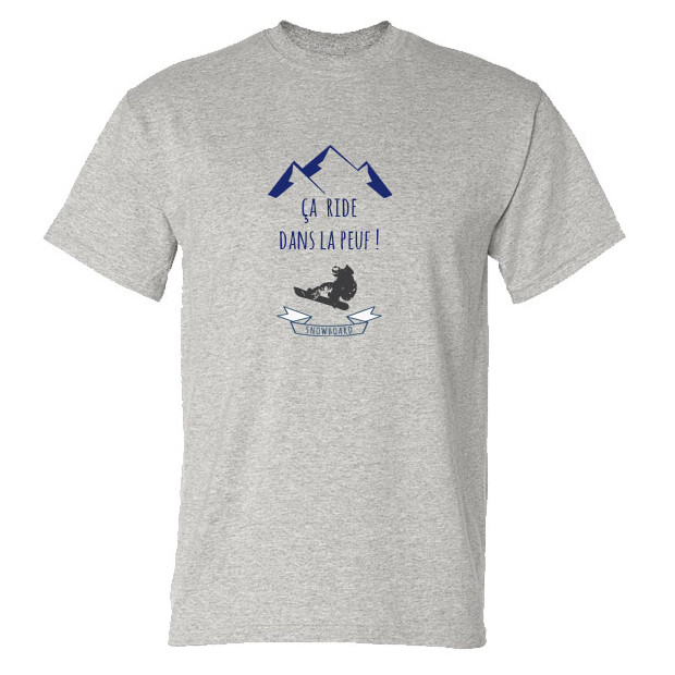 T shirt sympa snowboarder