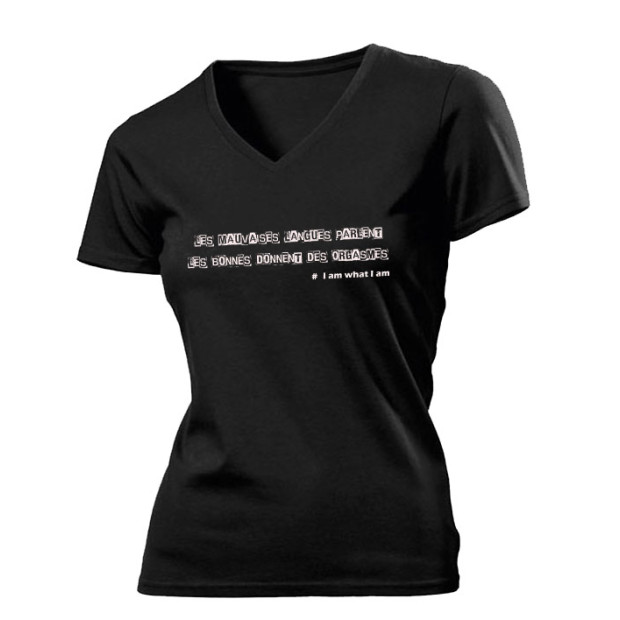 Tee shirt drôle les bonnes langues donnent des orgasmes