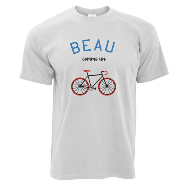 Tee shirt blanc homme Beau comme un vélo