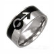 Bague gay Mars black/argent