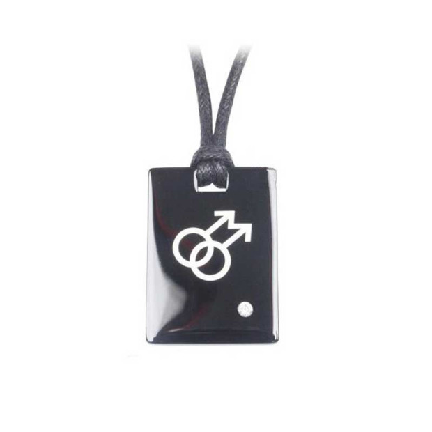 Pendentif Titane Noir Gay