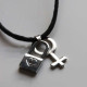 Pendentif collier cadenas lesbien