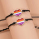 2 Bracelets amour Love is Love lesbien
