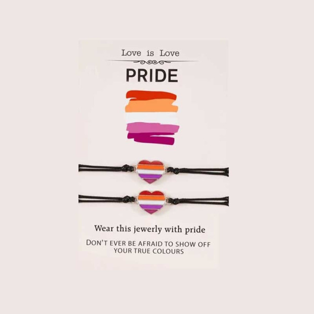 2 Bracelets amour Love is Love lesbien