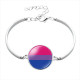 Bracelet métal pastille bisexuel