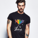 Tee shirt Love is love diamant