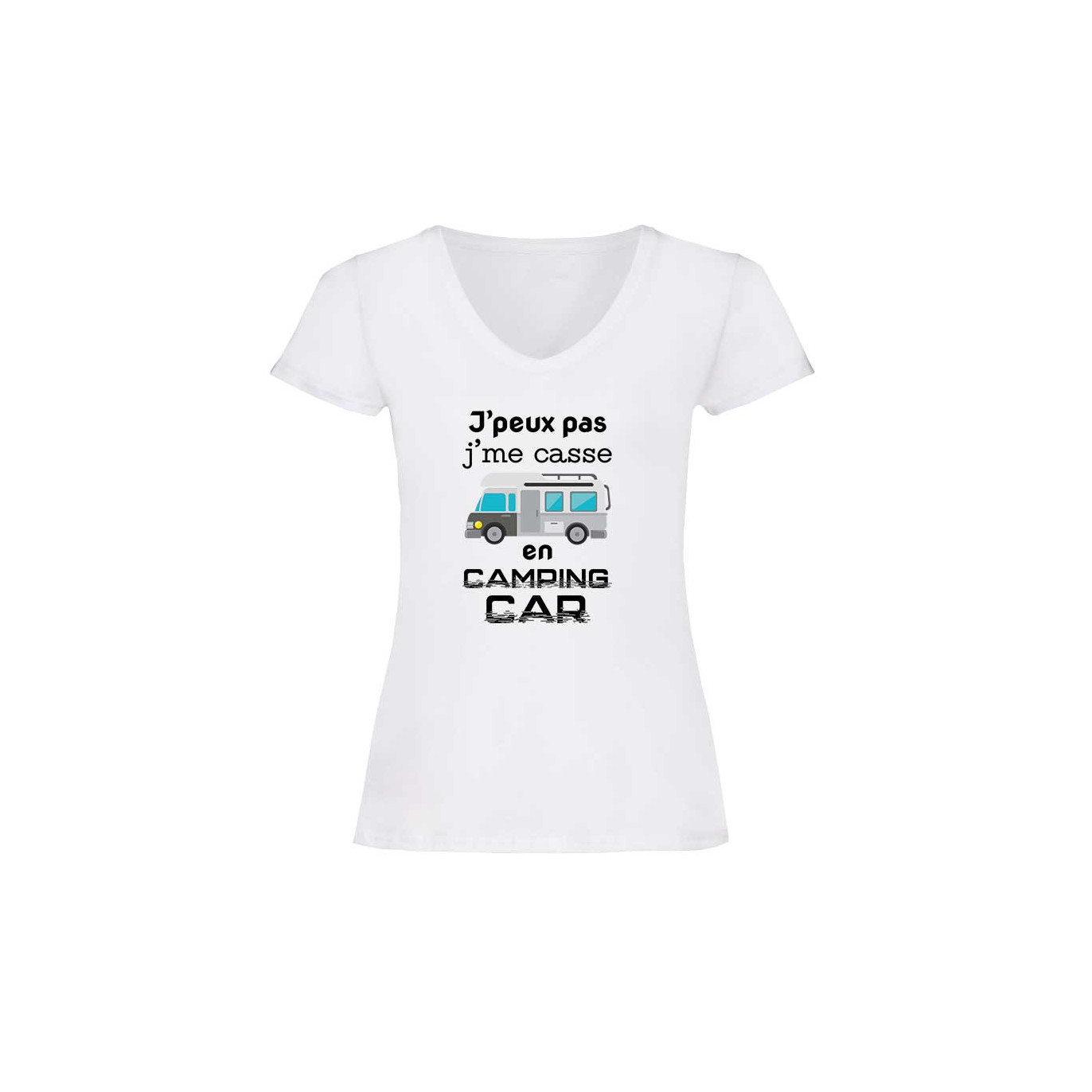 T-Shirt 'Je Consomme Je Peux Stationner' - Camping-Car - Coton Léger - Coupe Classique - Message Humoristique